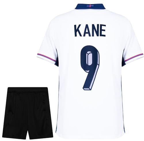 IHIMI Nationalmannschaft England 2024 No #9 Kinder Trikot, Komm mit Shorts Fußballfans (176)