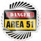 Auto-Fensteraufkleber mit Aufschrift Warning Area 51 No Trespassing, lustiger Aufkleber für Männerhöhle, 6 x 9 cm, 10 Stück