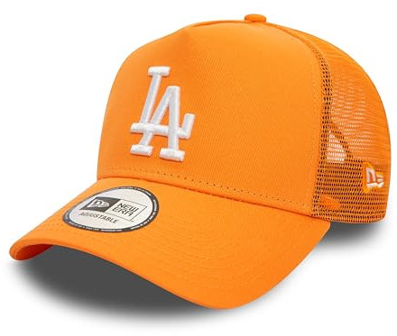 New Era Los Angeles Dodgers MLB Cap Baseball Truckerkappe orange LA Logo Mesh Snapback - One-Size