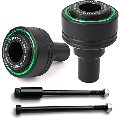 ZEXDDI Passend für Ka-wasaki Z650 RS Z 650 2023 Ninja 650 Ninja650 KRT Ninja 650L EX650 2017-2024 Motorrad Rahmenschieber Antikollision Fallschutz Crash z650rs (grün)
