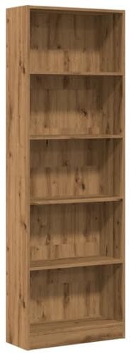 vidaXL Bücherregal, Bücherschrank Regal mit Stauraum, Standregal für Wohnzimmer Büro, Büroregal Aktenregal Aufbewahrungsregal, Artisan-Eiche Holzwerkstoff