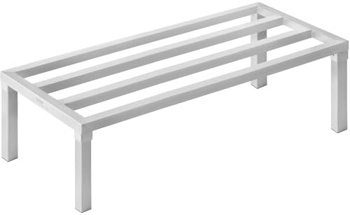 VEVOR Scaffale in Alluminio, 121,9 x 50,8 x 30,5 cm, Scaffale Commerciale, Portata 817,2 kg, Completamente Saldato, per la Conservazione degli Alimenti a Pavimento, in Ristoranti, Cucine, Garage