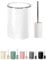 KW Ceramic Toilet Brush and Bathroom Bin Set (White)