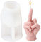 Mittelfingerförmige Silikon-Kerzenformen, 3D Mittelfinger Kerzenform Silikon, Handgemachtes Kerzenherstellung Set, Epoxidharz DIY Formen für Herstellung Kerzen, Aromasteinen, Schokolade, Seife