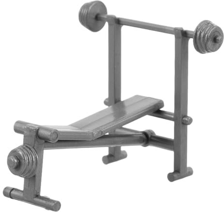 ifundom Puppenhaus Mini Hantelbank Hanteln DIY Puppenhaus Fitnessgeräte Miniatur Trainingsgeräte Puppenhaus Fitness Trainingszubehör Für Kleine Puppen