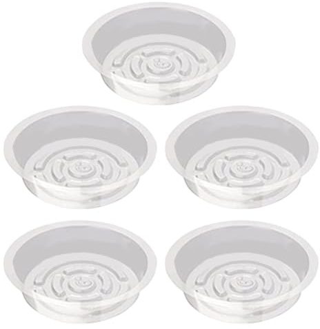 Plant Pot Tray - Planter Plate d'intérieur | Flower Pot Saucers For Indoor Outdoor Garden, 5 X Multifunctional Plant Water Trays For Pots Base Allows Effortless Water Inspection While