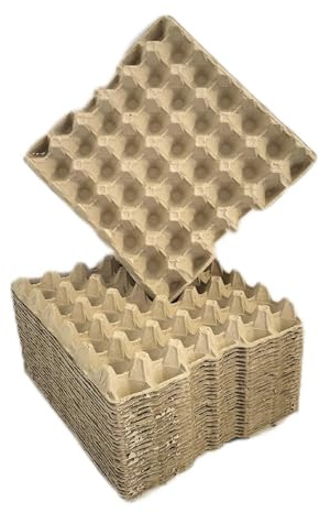 Eierlagen, Eierhöcker, Eierverpackung, Eierkartons, 30er, grau, Recycling, S-L (25)