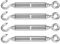 aqxreight 4PCS M10 Stainless Steel Turn Buckle Rigging Screw Closed Body Jaw Turnbuckle Boat Tool