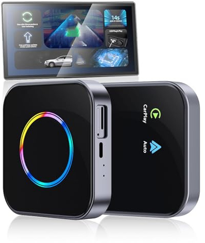 Jectse Kabelloser Adapter, Passend für 6-in-1-4G-LTE-Karte, WLAN, 4 GB + 64 GB, AI Air Vent-Unterstützung, Split-Screen-Voreinstellung für die Wiedergabe von OTA-Updates, Gehärtetes