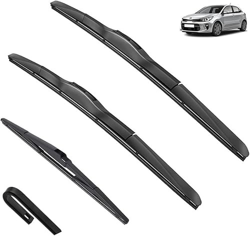 ZhanHY Auto Scheibenwischer Set für Kia Rio 4 YB/SC 2017-2023 26in+16in+11in, Ersatzwischblätter Wischerblätter Wischerblattsatz Scheibenwischerblätter Auto Zubehör