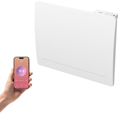 Radiateur électrique inertie sèche fonte Connecté WIFI 1000W Thermostat Programmable Blanc Cosyup Eilo Garantie 3 ans