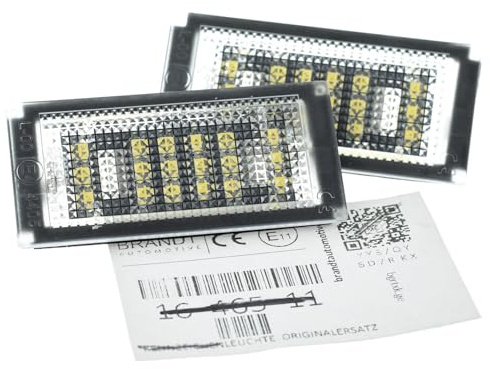 BRANDT AUTOMOTIVE Kennzeichenleuchten LED kompatibel mit Bmw 3er E46 BJ 1998-2007 Cabrio Compact Coupe Limousine Touring (auch M3) Kennzeichenbeleuchtung