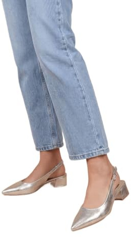 Dorothy Perkins Tamara Low Block Heel Slingback Pointed Ballerinas