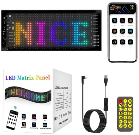 LED-Autoanzeigeschild,LED-Autoschild Drahtlose APP-Steuerung