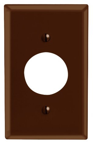 Leviton 1-Gang Single 1.406 Inch Hole Device Receptacle Wallplate, Standard Size, Thermoset, Device Mount, 85004, Brown