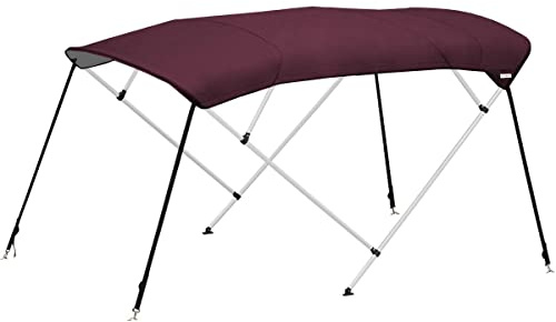 Oceansouth 4 Arco Bimini Top con Arranque de Almacenamiento Integrado (Granate, Anchura 1.5m - 1.7m)
