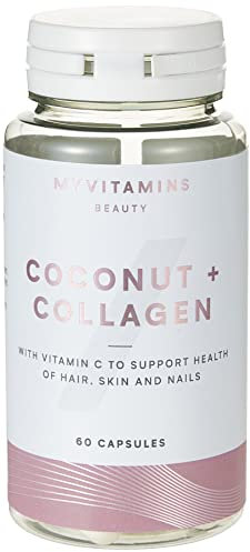 Myprotein Coconut Collagen Capsules – 60 Capsules – Hydrolysed Collagen with Coconut Oil & Vitamin C – Supports Skin, Hair & Nails – Helps Maintain Skin Health