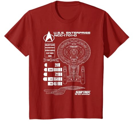 Star Trek Next Generation Enterprise Chart Premium T-Shirt T-Shirt