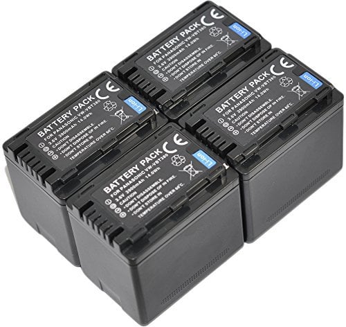 4x VW-VBT380 Battery for Panasonic VWVBT380 VW-VBT190 VWVBT190 Digital Video Camcorder