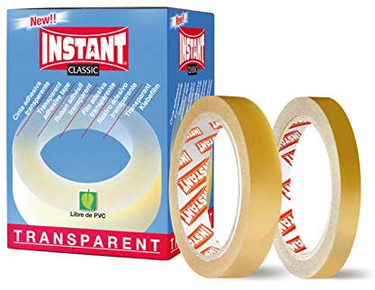 Instant – Set di 8 Nastri Adesivi, 66 m x 19 mm, Trasparente