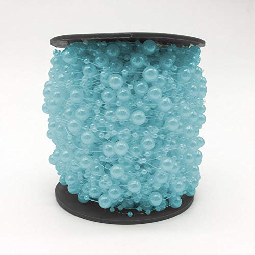 Perlengirlande 5er Set - 20 verschiedene Farben - Tischdeko Hochzeit Perlenkette Girlande Deko Blumendeko Perlenband Brautstrauss Glas Roll Perlen Perlendraht Vorhang Kette Blumen Braut Rosa Silber