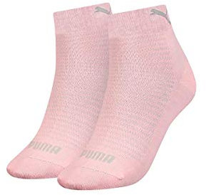 Puma Quarter Chaussettes, Rose, 35/38 (Lot de 2) Femme