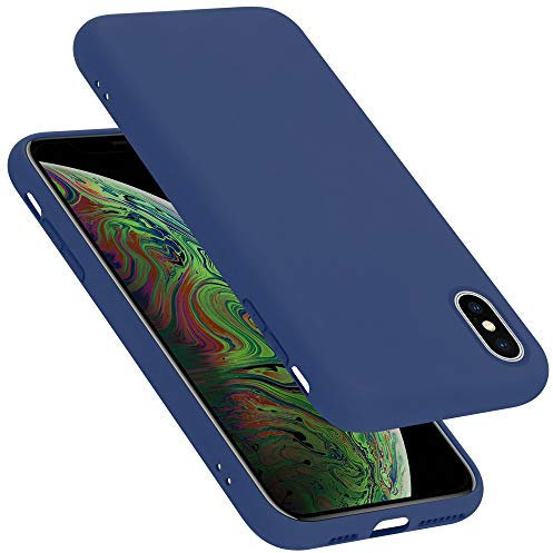 Cadorabo Funda de Silicona Compatible con Apple iPhone XS MAX, Funda Protectora de Cuerpo Completo para iPhone XS MAX- Resistente a arañazos y Golpes Fina Funda de TPU - Liquid Azul