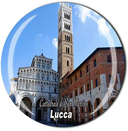 Kühlschrankmagnet Kathedrale von San Martino Lucca Toskana, Italien, Souvenir, Geschenk, Zuhause, Küche, Kühlschrankdekoration, Magnetaufkleber, Kristall-Magnet-Kollektion