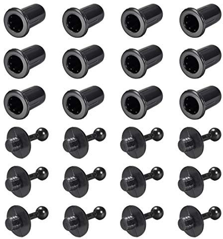 sourcing map Speaker Small Peg Kit Guides 25.5mm Black Dia 6mm 12 Pairs