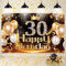 30 Geburtstag Deko, 30 Geburtstag Männer Frauen Schwarz Gold, Banner 30 Geburtstag, Deko 30. Geburtstag Frauen, Geburtstagsbanner 30 Schwarz Gold, Stoff Schild Poster Hintergrund zum 30. Geburtstag