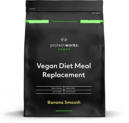 Protein Works - Vegan Diet Meal Replacement , Nutritionally Complete 250 Calorie Meal , Vegan Meal Shake , Plant Based Meal Replacement , 28 Meals , Banana Smooth , 2kg
