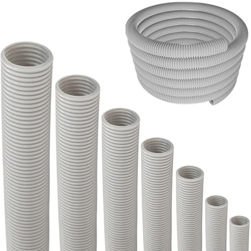 Universeller Flexibles Wellrohr Härtedruck 320N | Länge: 5 10 25 oder 50 m Kabelschutz Schutz Rohr ungeschlitzt Auswahl: (Ø 32,3 mm innen/Ø 40 mm außen / 1m Meter)