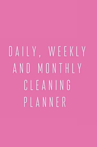 Independently published Daily, Weekly and Monthly Cleaning Planner 2020 A4 Pink Spiral Bound Planner