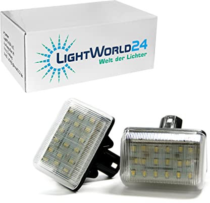 LIGHTWORLD24 LED Kennzeichenbeleuchtung für Mazda CX-7 CX7 2007-2012 CX-5 CX5 2013 2014 Glühbirnen Nummernschildbeleuchtung SMD mit CanBus Fehlerfrei 6000K 2 Stück