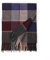UKKO Kaschmirschal Winter Männer Karierte Wolle Kaschmirschals Für Frauen-Gray Blue Stripe