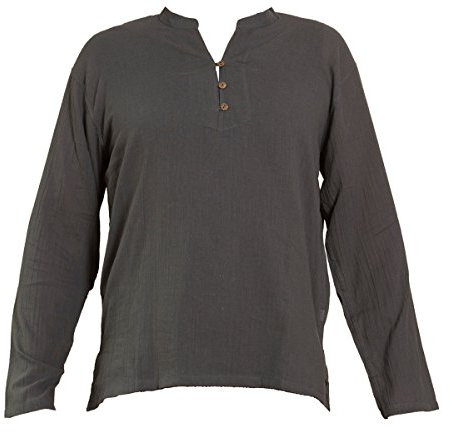 PANASIAM Shirt, 'K', 3button, Grey, L, Longsleeve