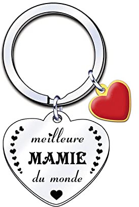 LUODAN Cadeau Mamie Porte-clés, pour la Fête des Grands-mères,Cadeau de fête des Mères,Cadeaux d'anniversaire,Cadeaux Mamie Anniversaire Noël (1)