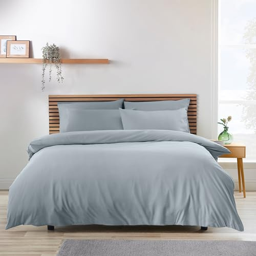 Catherine Lansfield So Soft Non-Iron Single Duvet Cover Set Slate Grey