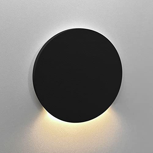 LEDFULL® Treppenbeleuchtung LED Tricolor 3in1 Verbesserte Version 230V Wandeinbauleuchte für Schalterdose - Stufenbeleuchtung für Innen in Schwarz Rund Down