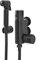 Milano Nero Thermostatic Douche Shower Toilet Wall Bracket - Black