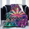 ZQBDFC Marihuana Leaf Space Galaxy Weed Cannabis Ultraweiche Micro-Fleece-Decke Überwurf Decke für Couch, Bett, Sofa, alle Jahreszeiten, leicht, Wohnzimmer