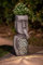 Arnusa Solar Gartenfigur Moai beleuchtet Dekofigur bepflanzbar Solarleuchte 22x18x52 cm Gartendekoration Statue