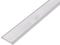 Alberts 465988 Plinthe Plate | Aluminium, strié | 1000 x 30 mm Profilés, Gris