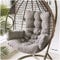 Hängesessel Kissen Auflagen, Waschbar Schaukelstuhl Sitzkissen Hängestuhl Sitzauflage, Hängesessel Auflage Polster Ersatzkissen zum Indoor Outdoor Patio Yard Garten,Grau