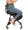 BLACK POINT Ergonomischer Kniestuhl O'KNEEL für Zuhause und Büro (Enthalten ist EIN schwarzer Leinenbezug) bürostuhl ergonomisch