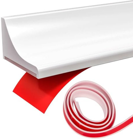 47Inch/1.2M Shower Threshold Water Barrier, Wet Room Floor Barrier, Shower Threshold Water Dam, Seal Strip Self-Adhesive Water Stopper for Wet and Dry Separation