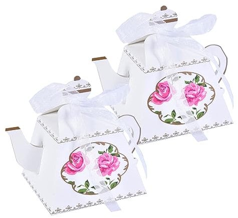 Allbusky 30PCS Vintage Paper Candy Box, Wedding Favour Boxes, Teapot Shape Party Gift Box, Baby Shower Wedding Party New Year