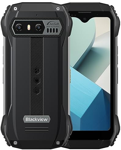 Blackview N6000 Mini Móvil Resistente, Pantalla de 4.3'', Cámara 48MP+16MP, Helio G99 16GB+256GB, IP68 IP69K Impermeable Android 13 Teléfono Smartphone Antigolpes, Batería 3880mAh, GPS NFC Negro