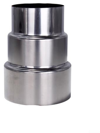 Zoegneer Edelstahl-Reduzierstück, verbindet Gerät mit Schornstein oder Stapel, optimiert für Kamine, Outdoor, Camping, Holzofen (Ø100 mm/Ø70 mm)