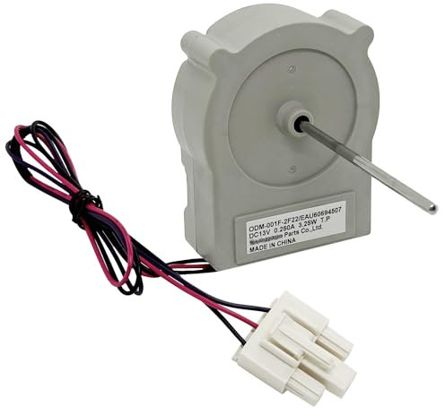 JFQWLE EAU60694507 Refrigerator Evaporator Fan Motor Replacement for LG Kenmore Refrigerator, Fridge Fan Motor Part Replace 4681JB1029A 4681JB1017D 4681JB1017A AP4438221 EA3523328 DC 13V 3.25W